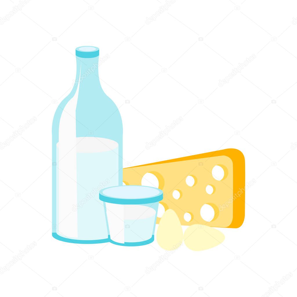 Dairy icon vector isolated on white background for your web and mobile app design, Dairy logo concept