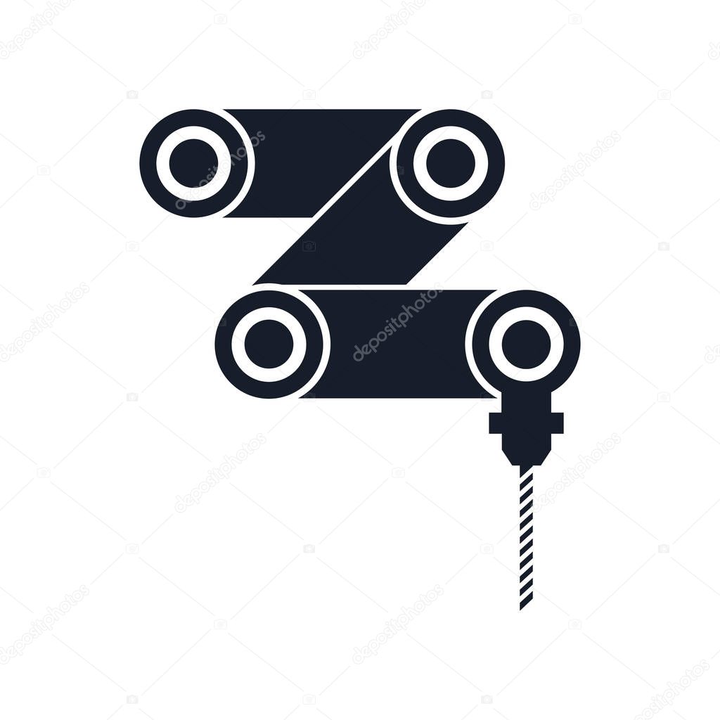 Drilling machine icon vector isolated on white background for your web and mobile app design, Drilling machine logo concept