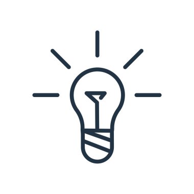 Beyaz arka plan üzerinde fikir şeffaf işareti izole fikir simge vektör