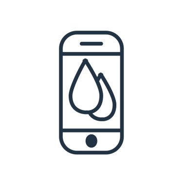 Beyaz arka plan üzerinde Smartphone şeffaf işareti izole Smartphone simge vektör