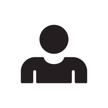 Web ve mobil uygulaması tasarımı, Kullanıcı logo kavramı için beyaz arka plan üzerinde izole Kullanıcı simge vektör