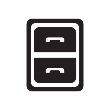 Web ve mobil uygulaması tasarım, arşiv logo kavramı için beyaz arka plan üzerinde izole arşiv simge vektör