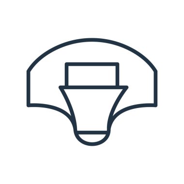 Beyaz arka plan üzerinde basketbol şeffaf işareti izole basketbol simge vektör