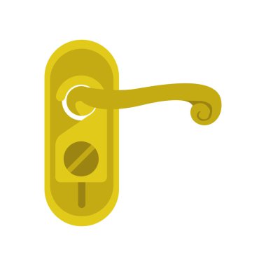 Web ve mobil uygulaması tasarımı, kapı tokmağı logo kavramı için beyaz arka plan üzerinde izole kapı tokmağı simge vektör