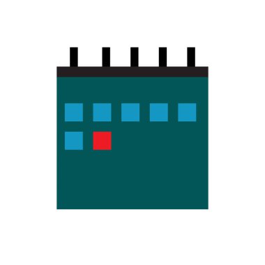 Web ve mobil uygulaması tasarımı, takvim logo kavramı için beyaz arka plan üzerinde izole takvim simge vektör