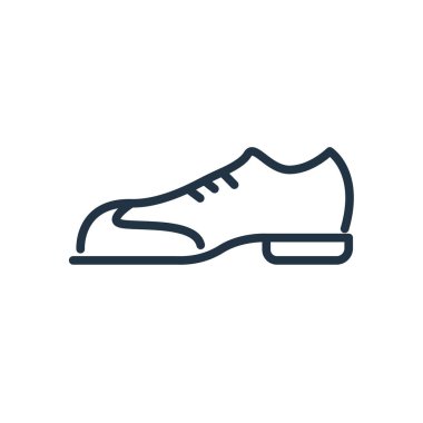 Beyaz arka plan üzerinde ayakkabı şeffaf işareti izole Ayakkabı simge vektör