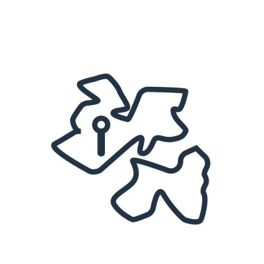 Beyaz arka plan üzerinde Afrika şeffaf işareti izole Afrika simge vektör