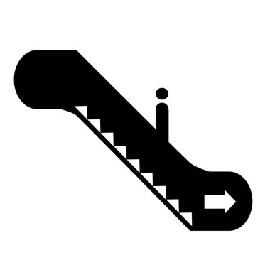 Web ve mobil uygulaması tasarımı, yürüyen merdiven logo kavramı için beyaz arka plan üzerinde izole yürüyen merdiven simge vektör