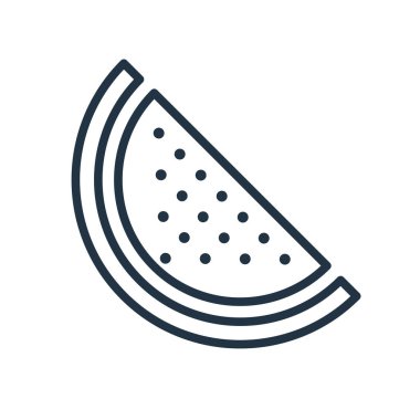 Beyaz arka plan üzerinde karpuz şeffaf işareti izole karpuz simge vektör