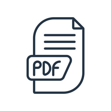 Beyaz arka plan üzerinde Pdf şeffaf işareti izole Pdf simge vektör