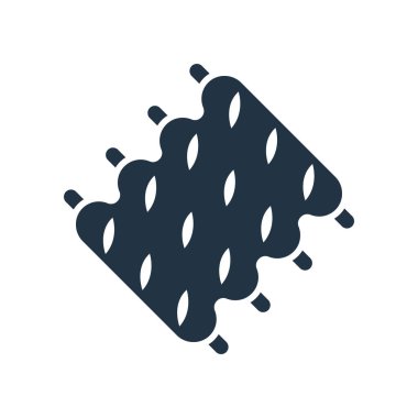 Beyaz arka plan üzerinde kaburga şeffaf işareti izole kaburga simge vektör