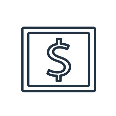 Beyaz arka plan üzerinde Atm şeffaf işareti izole atm simge vektör