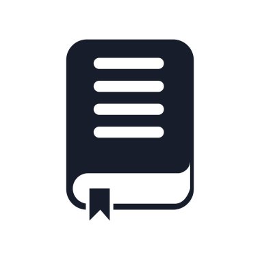 Kitap simgesini vektör web ve mobil uygulaması tasarımı, logo kavramı kitap için izole üzerinde beyaz arka plan