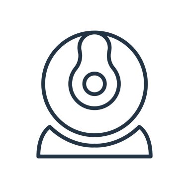 Beyaz arka plan üzerinde Webcam şeffaf işareti izole Webcam simge vektör