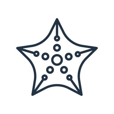 Beyaz arka plan üzerinde deniz yıldızı şeffaf işareti izole deniz yıldızı simge vektör