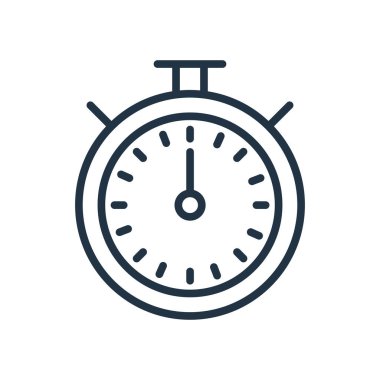 Beyaz arka plan üzerinde Chronometre şeffaf işareti izole Chronometre simge vektör