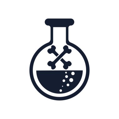 Web ve mobil uygulaması tasarımı, zehir logo kavramı için beyaz arka plan üzerinde izole zehir simge vektör