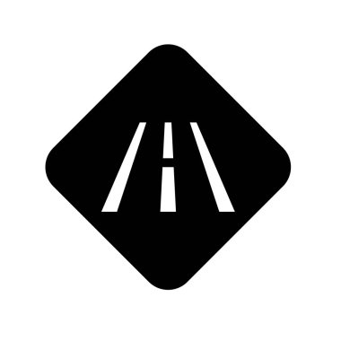 Web ve mobil uygulaması tasarımı, yol logo konsepti için beyaz arka plan üzerinde izole yol simge vektör