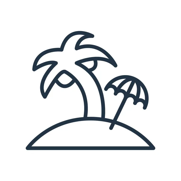Острів Значок Вектор Ізольовані Білому Тлі Острів Прозорі Знак — стоковий вектор
