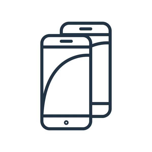 Smartphone Icono Vector Aislado Sobre Fondo Blanco Smartphone Signo Transparente — Vector de stock