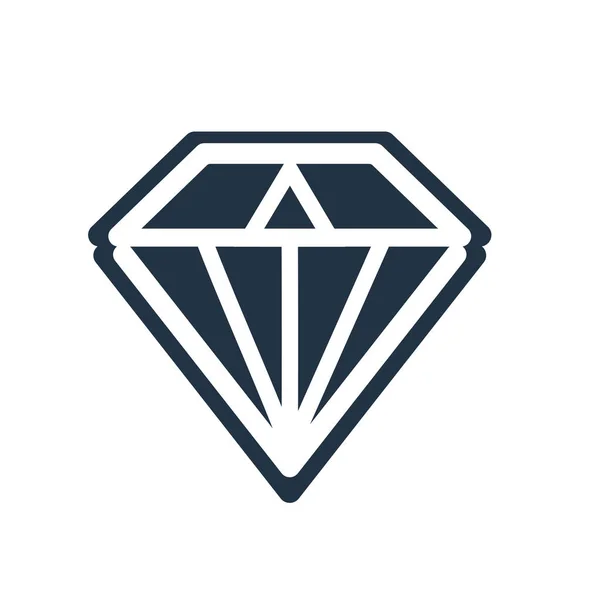 Diamant Pictogram Vector Geïsoleerd Een Witte Achtergrond Diamond Transparante Teken — Stockvector