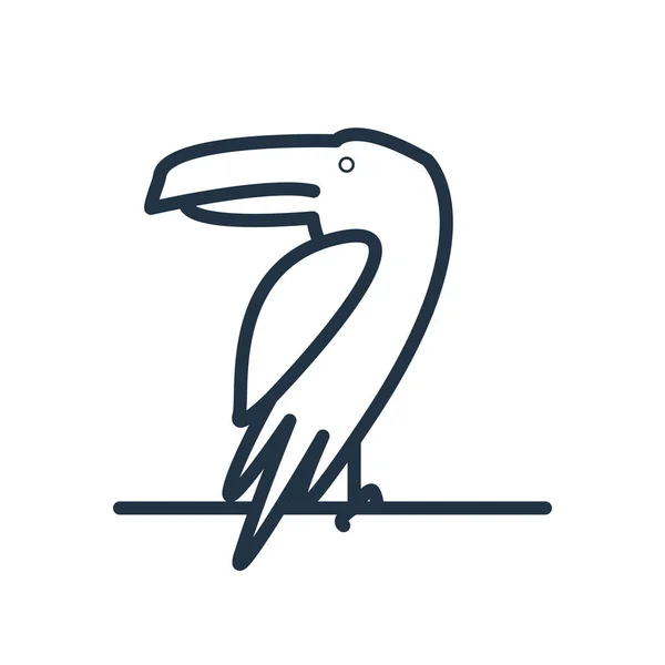 Toucan Pictogram Vector Geïsoleerd Een Witte Achtergrond Toucan Transparante Teken — Stockvector