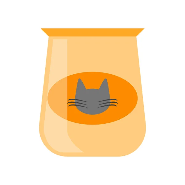 Vector Icono Comida Para Gatos Aislado Fondo Blanco Para Diseño — Vector de stock