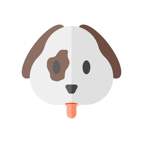 Web Mobil Uygulaması Tasarımı Köpek Logo Kavramı Için Beyaz Arka — Stok Vektör