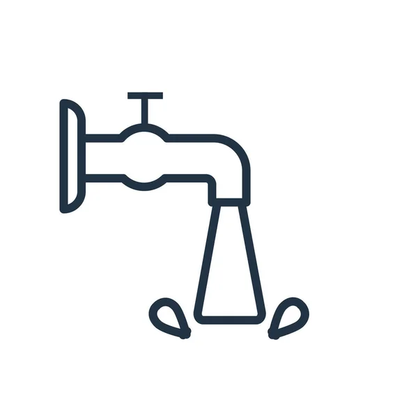 Vatten Ikonen Vektor Isolerad Vit Bakgrund Vatten Öppet Tecken — Stock vektor