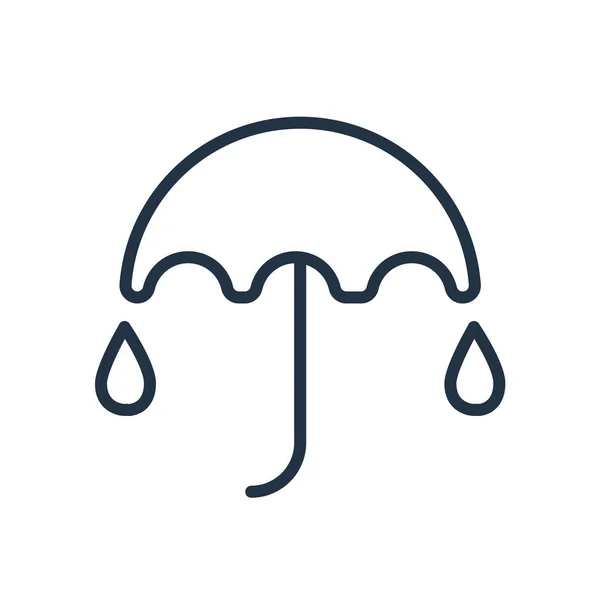 Umbrella Icon Vector Isolated White Background Umbrella Transparent Sign — Stock Vector