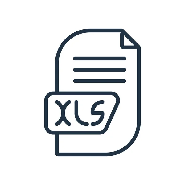 Іконка Xls Вектор Ізольовано Білому Тлі Прозора Табличка Xls — стоковий вектор