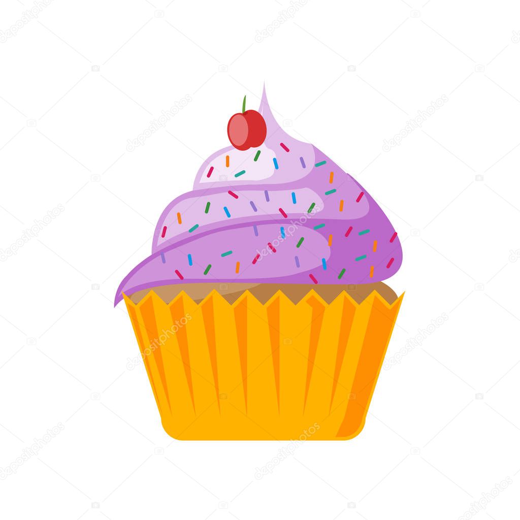 Cupcake icon vector isolated on white background for your web and mobile app design, Cupcake logo concept