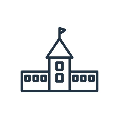 Beyaz arka plan üzerinde Üniversitesi şeffaf işareti izole Üniversitesi simge vektör