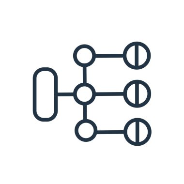 Beyaz arka plan üzerinde diyagram şeffaf işareti izole diyagramı simge vektör