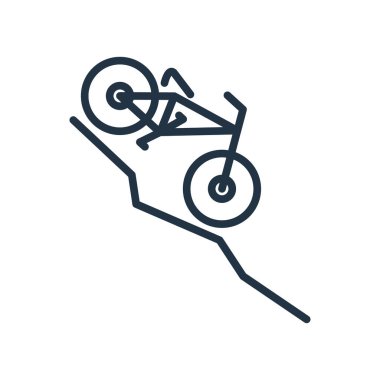 Beyaz arka plan üzerinde yokuş aşağı şeffaf işareti izole yokuş aşağı simge vektör