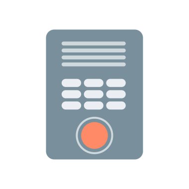Web ve mobil uygulaması tasarımı, interkom logo kavramı için beyaz arka plan üzerinde izole interkom simge vektör