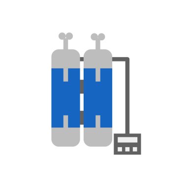 Oksijen tankı simge vektör web ve mobil uygulaması tasarımı, oksijen tankı logo kavramı için izole üzerinde beyaz arka plan