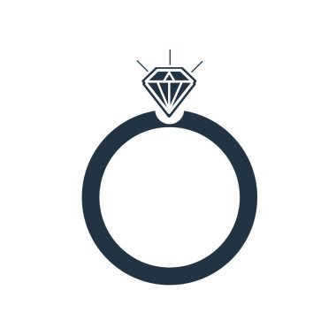 Beyaz arka plan üzerinde halka şeffaf işareti izole yüzük simge vektör