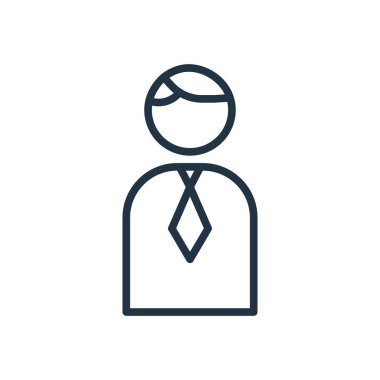 Beyaz arka plan üzerinde işadamı şeffaf işareti izole iş adamı simge vektör