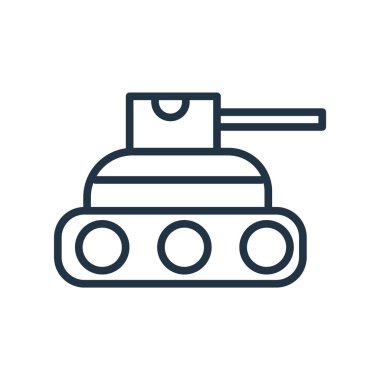 Beyaz arka plan üzerinde Tank şeffaf işareti izole tank simge vektör