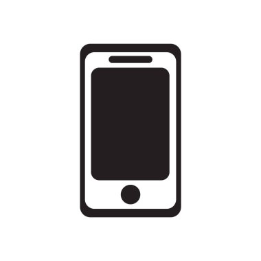 Web ve mobil uygulaması tasarımı, Smartphone logo kavramı için beyaz arka plan üzerinde izole Smartphone simge vektör