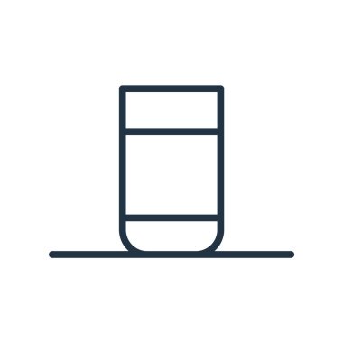 Beyaz arka plan üzerinde bardak su şeffaf işareti izole su simge vektör bardak