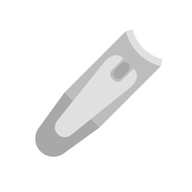 Web ve mobil uygulaması tasarımı, tırnak kırpma makası logo kavramı için beyaz arka plan üzerinde izole kırpma makası simge vektör çivi