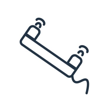 Beyaz arka plan üzerinde şeffaf telefon çağrı işareti izole telefon görüşmesi simge vektör