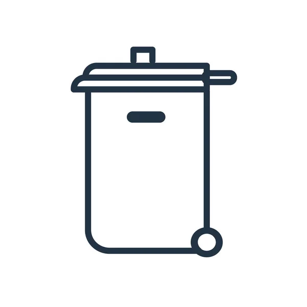 Recycling Behälter Symbol Vektor Isoliert Auf Weißem Hintergrund Recycling Behälter — Stockvektor