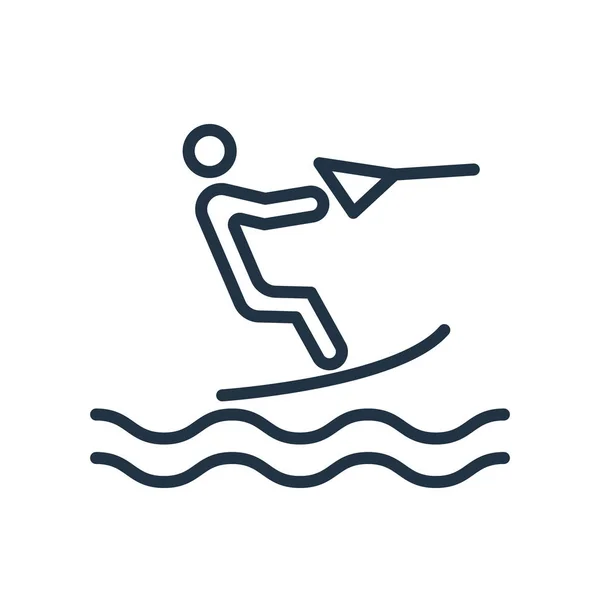 Vector Ícone Wakeboarding Isolado Fundo Branco Sinal Transparente Wakeboarding — Vetor de Stock
