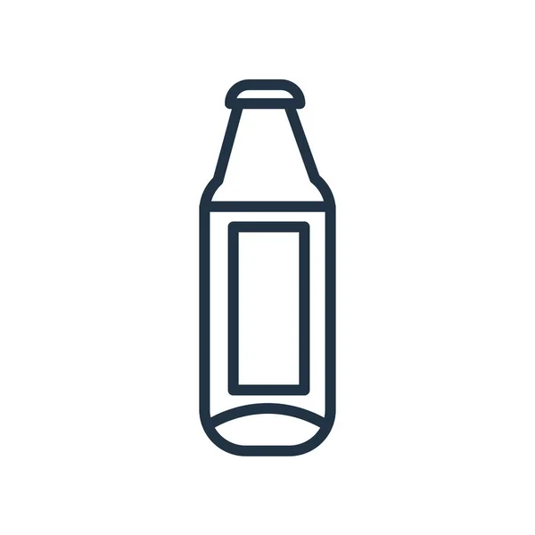 Вектор Значка Бутылки Изолирован Белом Фоне Знак Прозрачности Бутылки — стоковый вектор