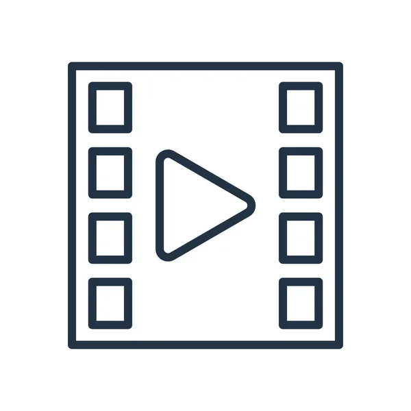Lecteur Vidéo Icône Vecteur Isolé Sur Fond Blanc Lecteur Vidéo — Image vectorielle