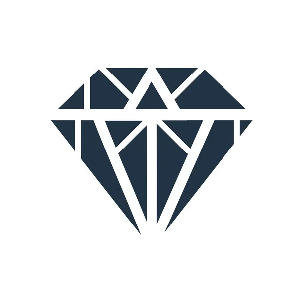 Diamant Pictogram Vector Geïsoleerd Een Witte Achtergrond Diamond Transparante Teken — Stockvector