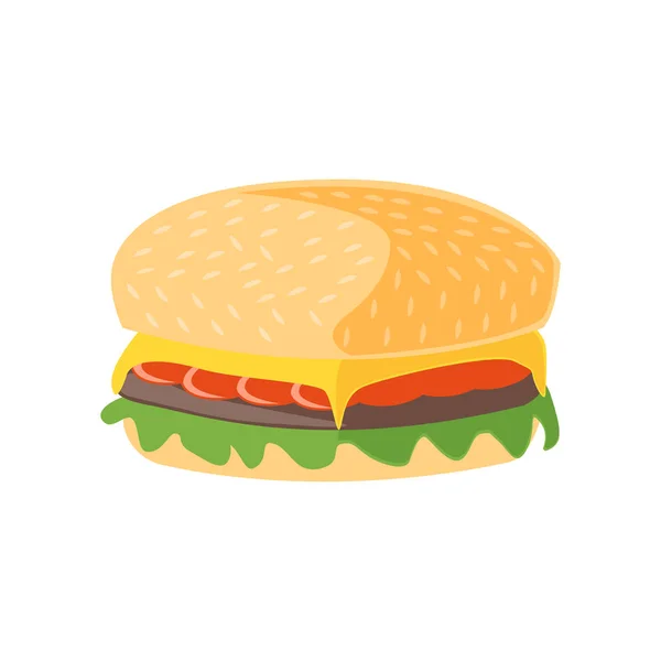 Вектор Значка Гамбургера Ізольовано Білому Тлі Вашого Дизайну Веб Мобільних — стоковий вектор